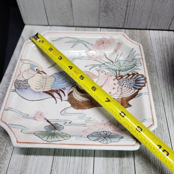 Vintage Chinese Dynasty by Heygill HFP Jar & Plate Painted Decorative Macau - Picture 9 of 12